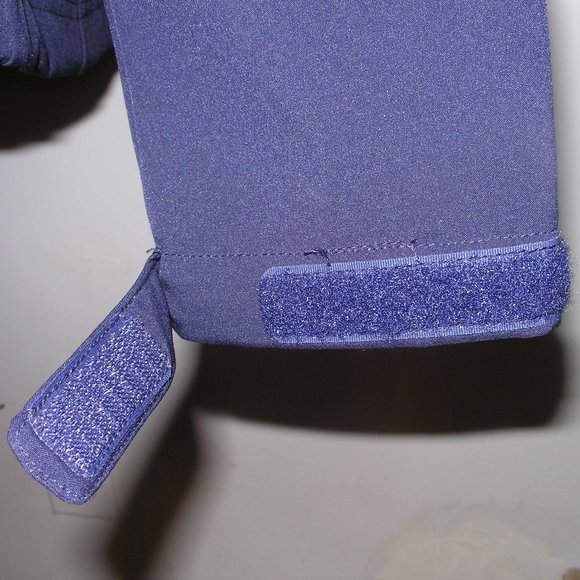 Kirkland Womens Large Navy Jacket Coat Full Zip Pockets Purple Fleece Lined Fit - Picture 8 of 13